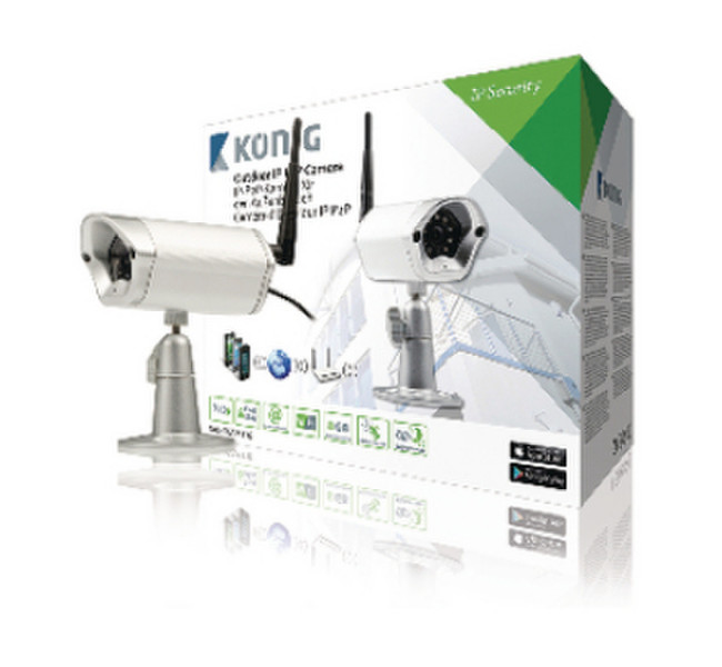 König SAS-IPCAM116 IP Outdoor Geschoss Weiß Sicherheitskamera