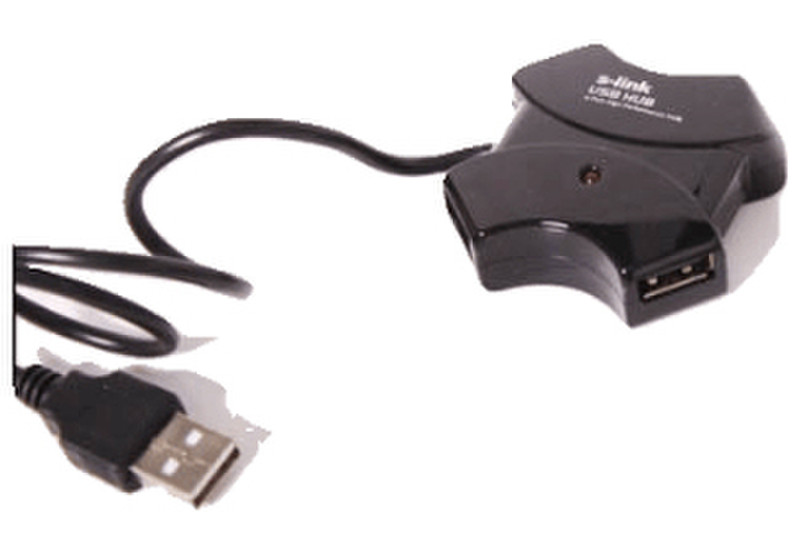 S-Link SL-H422 USB 2.0 Черный хаб-разветвитель