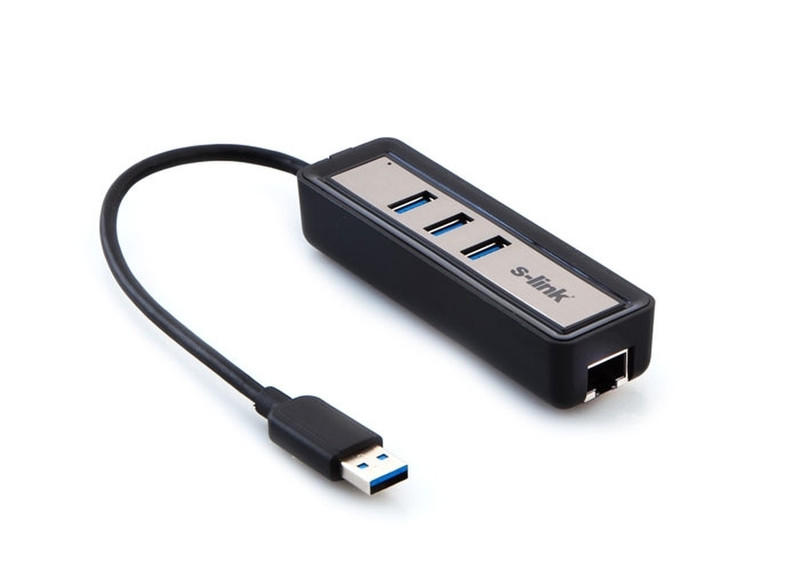 S-Link SL-U605 USB 3.0 (3.1 Gen 1) Type-A Черный хаб-разветвитель