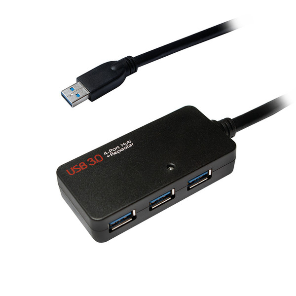 LogiLink UA0262 USB 3.0 (3.1 Gen 1) Type-A 5000Мбит/с Черный хаб-разветвитель