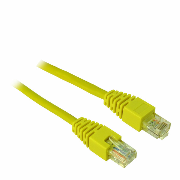 Inter-Tech 88885039 3м Cat5 U/UTP (UTP) Желтый сетевой кабель