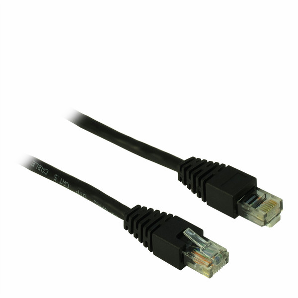 Inter-Tech 88885051 15m Cat5 U/UTP (UTP) Black networking cable