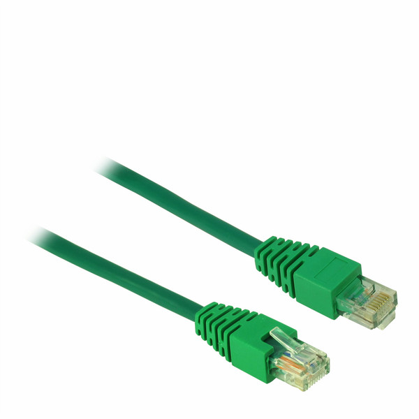 Inter-Tech 88885040 3м Cat5 U/UTP (UTP) Зеленый сетевой кабель