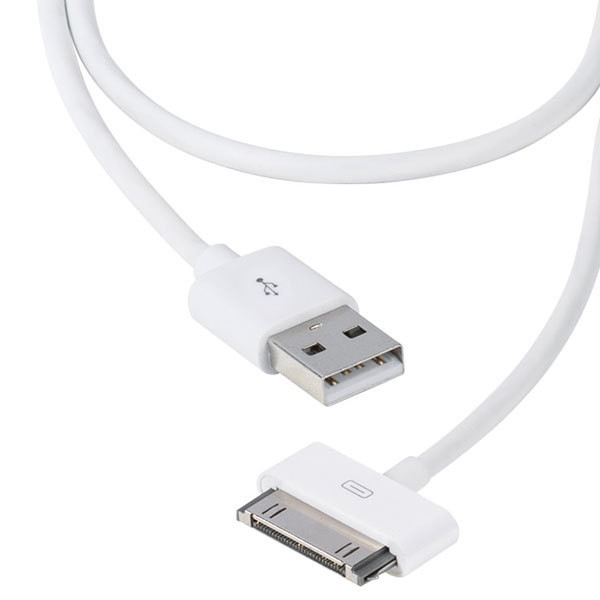 Vivanco DOCKVVUSBCABLE 1.5m 30-pin USB A White mobile phone cable
