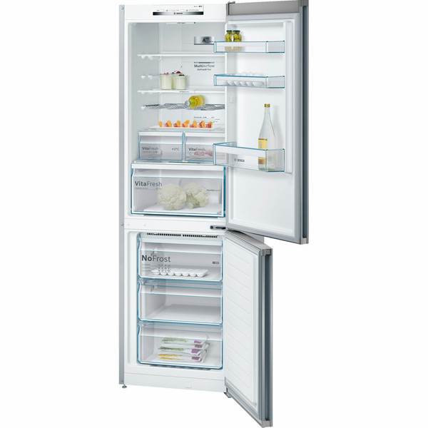 Bosch Serie 4 KGN36VL45 Отдельностоящий 324л A+++ Нержавеющая сталь холодильник с морозильной камерой