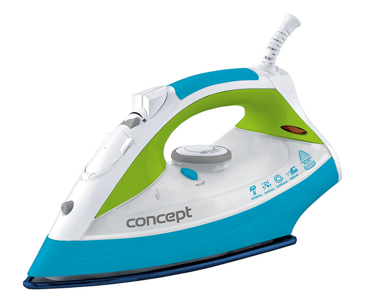 Concept ZN-8022 Dry & Steam iron Ceramic soleplate 2000W Blue,Green,White iron