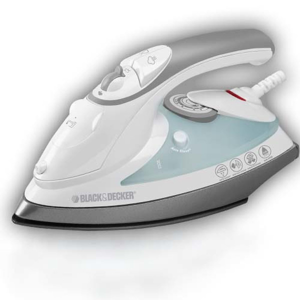 Black & Decker IRBD03LA Dry & Steam iron 1200W Türkis, Weiß Bügeleisen