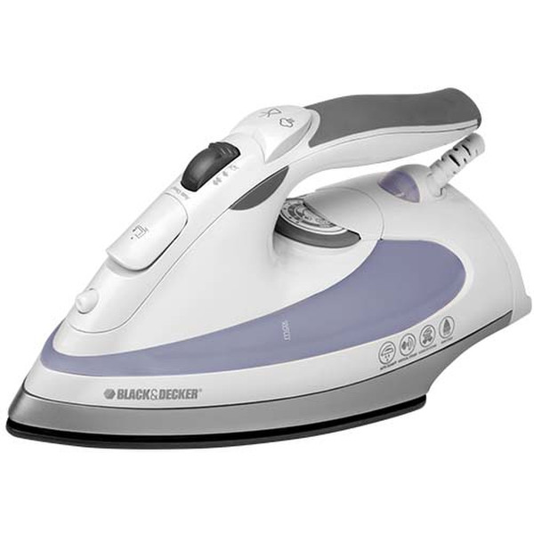 Black & Decker IRBD05LA Dry & Steam iron 1200Вт Пурпурный, Белый утюг