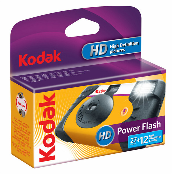 Kodak Power Flash 27+12 Compact film camera Черный, Желтый
