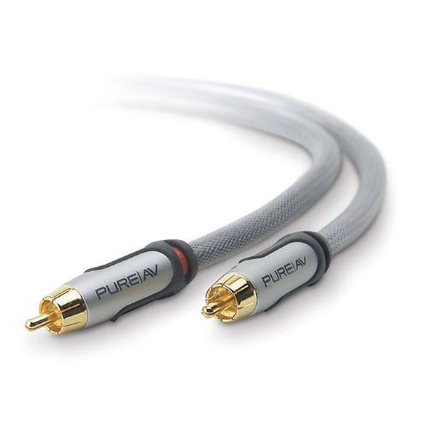 Belkin PureAV™ RCA Audio Cable - 4.9m 4.9м Cеребряный композитный видео кабель
