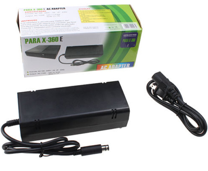 AGPtek AC Adapter Power Supply, Microsoft Xbox 360 E Для помещений Черный