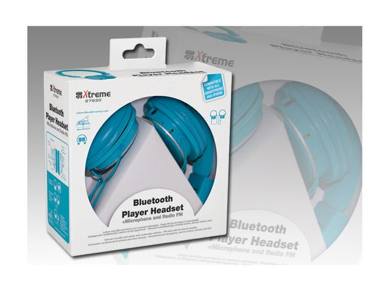 Xtreme 27830B Kopfband Binaural Bluetooth Blau Mobiles Headset