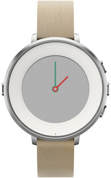 Pebble Time Round 28g Silber Smartwatch