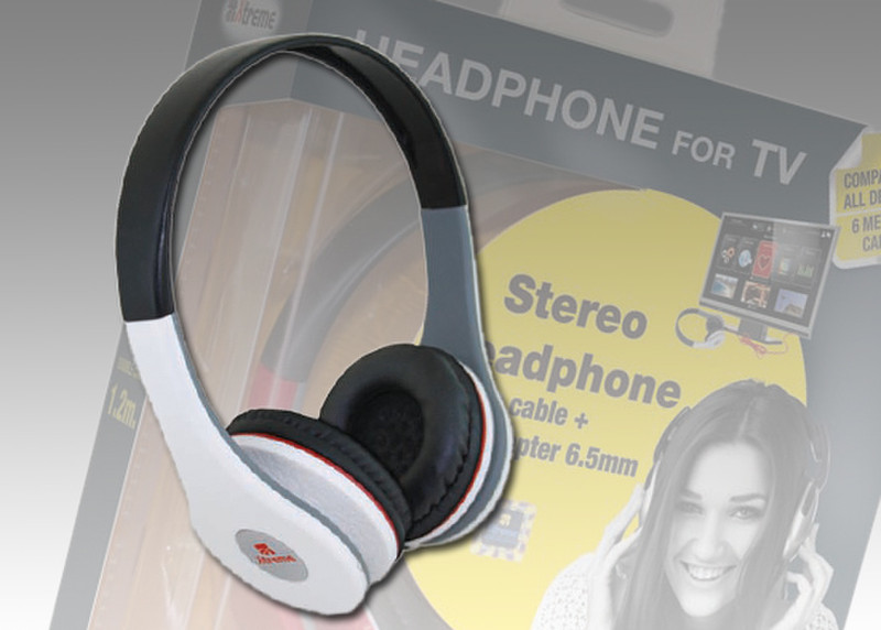 Xtreme 33573W Supraaural Head-band Black,White headphone