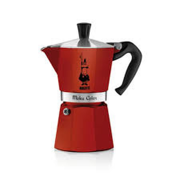 Bialetti Moka Color 0.3l Schwarz, Rot, Silber