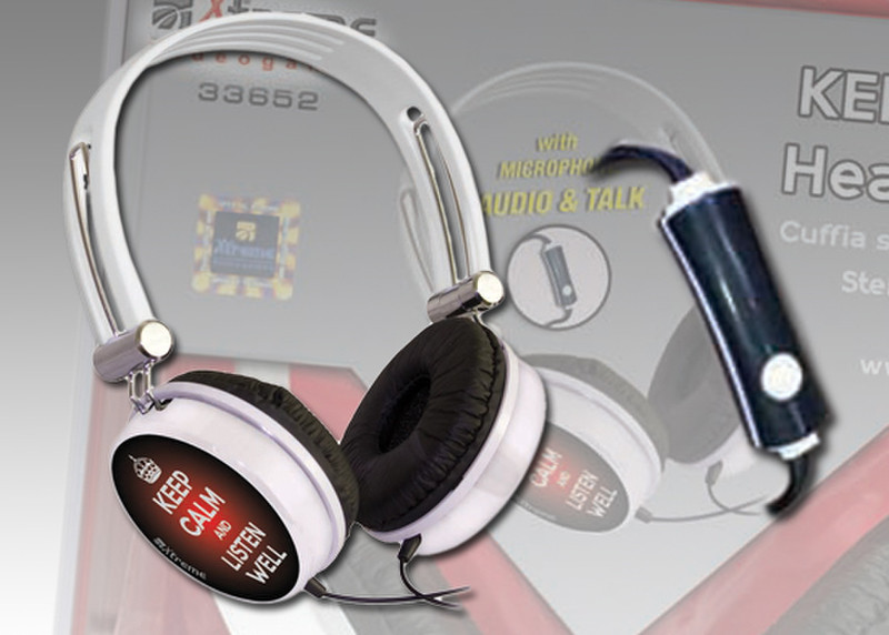 Xtreme 33652 Kopfband Binaural Verkabelt Weiß Mobiles Headset