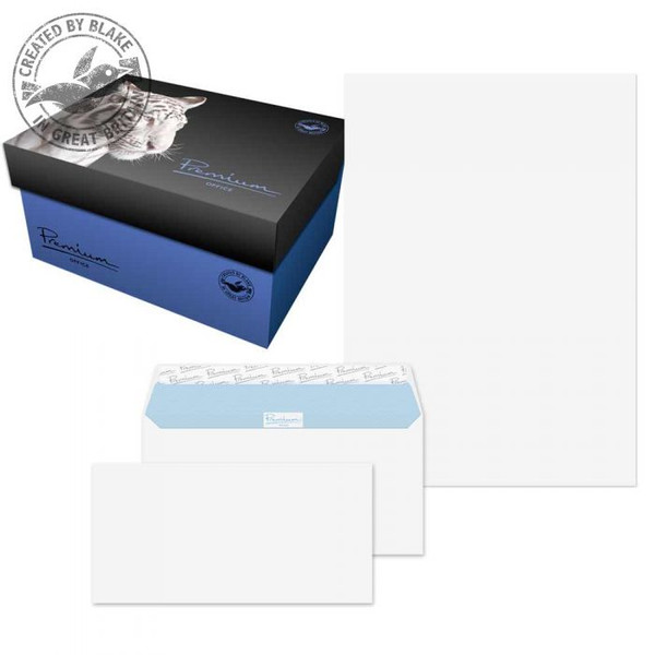 Blake Premium Office SOHO Ultra White Wove 120gsm Paper A4 Pk250 and Envelopes DL Pk50