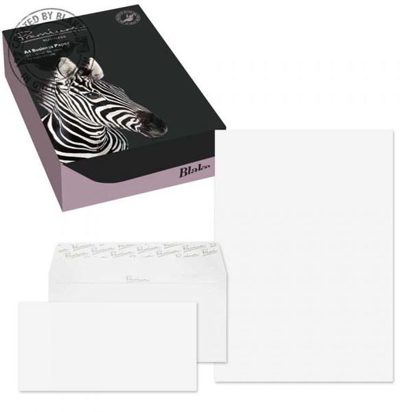 Blake Premium Business SOHO Brilliant White Wove 120g Paper A4 P250 and Envelopes DL P50