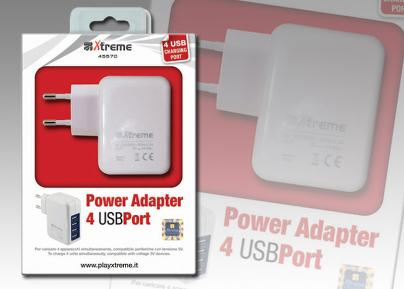 Xtreme 45570 Indoor White mobile device charger