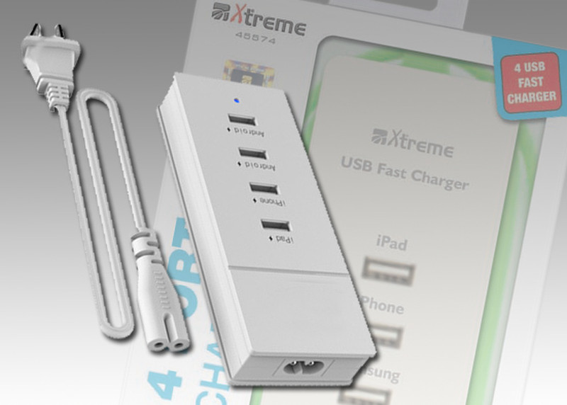 Xtreme 45574 Для помещений Белый зарядное для мобильных устройств