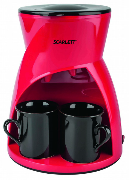 Scarlett SC-CM33001 Filterkaffeemaschine 0.24l 2Tassen Rot