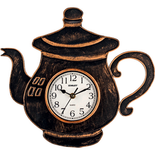 Scarlett SC-WC1004K Mechanical wall clock Circle Black,Brown wall clock