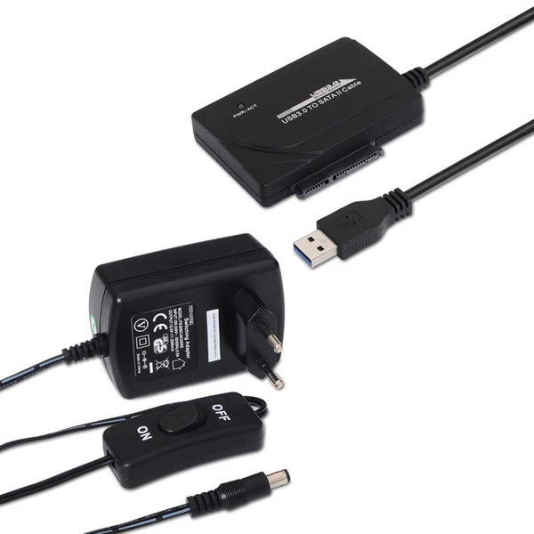 Nanocable 10.03.0201 USB 3.0 A SATA II Черный кабельный разъем/переходник