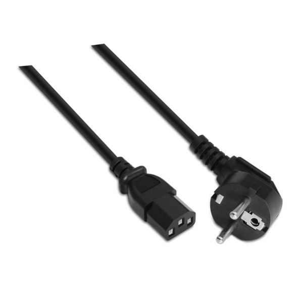 Nanocable 10.22.0103 3m C13 coupler CEE7/7 Schuko Black power cable