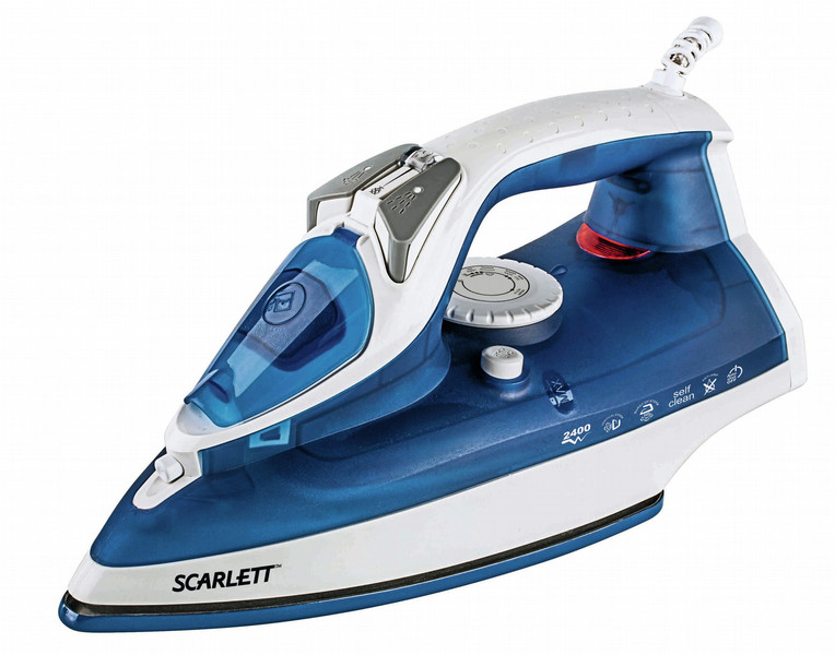 Scarlett SC-SI30E01RAZURE Dry & Steam iron 2400Вт Синий, Белый утюг
