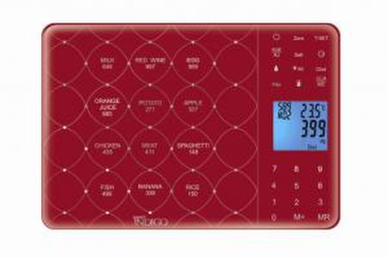 Scarlett IS-565 Tisch Rechteck Electronic kitchen scale Burgund