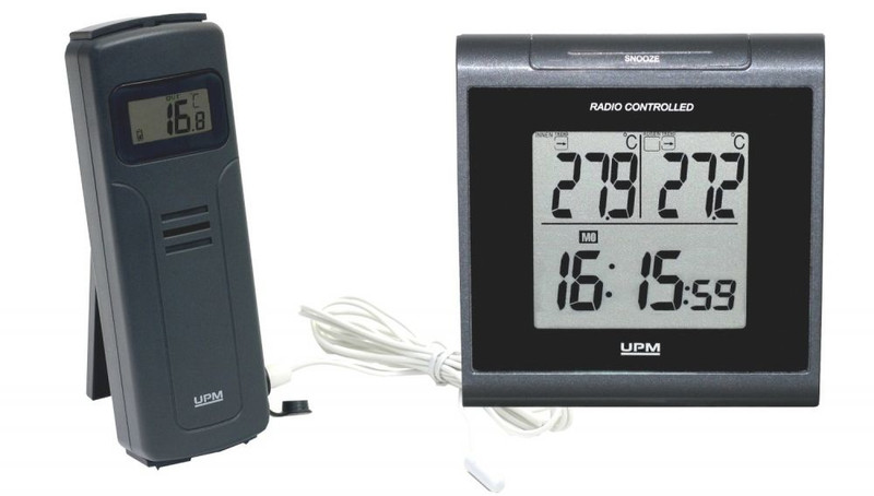 GARNI 2100 Indoor/outdoor Electronic environment thermometer Black