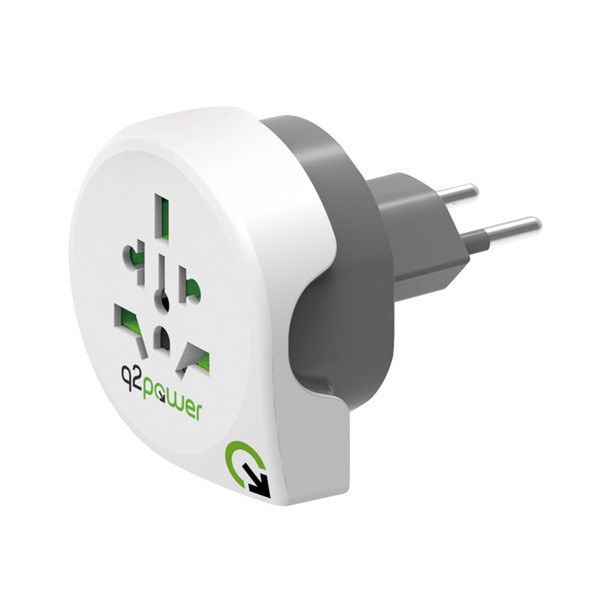q2-power 1.100200 Universal Type J (CH) White power plug adapter