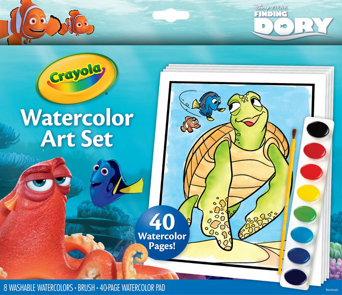 Crayola Water Color Set Finding Dory 40Seiten Bilder-Set zum Ausmalen