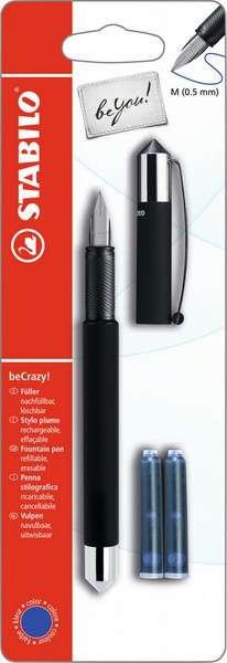 Stabilo beYou! Cartridge filling system Black,Metallic 1pc(s) fountain pen