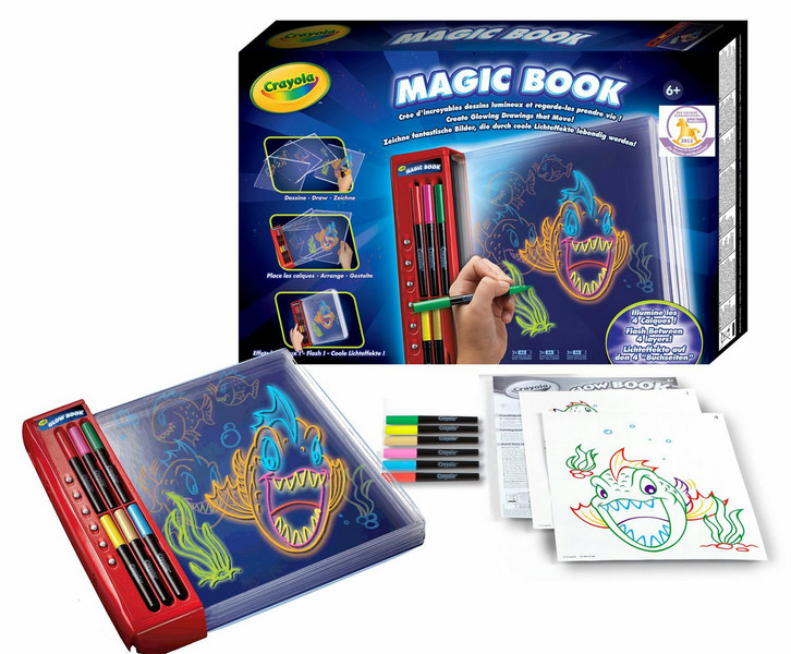 Crayola Magic Book Красный Книга детская игрушка с подсветкой для рисования