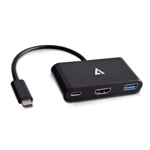 V7 USB-C male to HDMI / USB3.0 / USB-C female Adapter Black