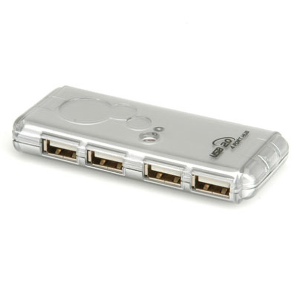 ITB RO14.99.5015 USB 2.0 480Мбит/с Cеребряный хаб-разветвитель