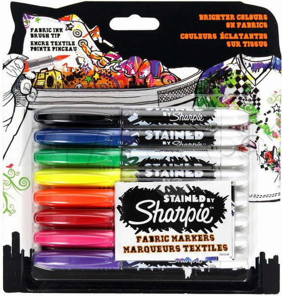 Sharpie S0962151 Черный, Синий, Зеленый, Оранжевый, Розовый, Пурпурный, Красный, Желтый 8шт перманентная маркер