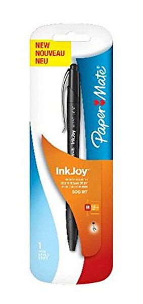 Papermate Inkjoy 500 RT Clip-on retractable ballpoint pen Medium Black 1pc(s)