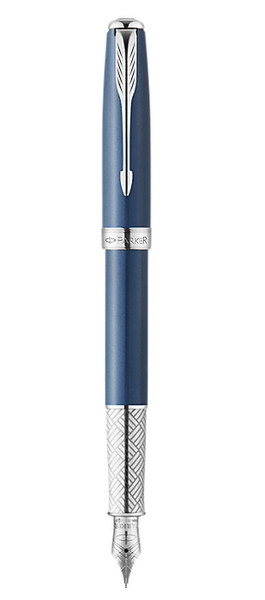 Parker Sonnet Secret Blue Shell Cartridge filling system Синий, Cеребряный 1шт перьевая авторучка