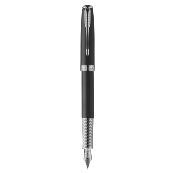 Parker Sonnet Secret Black Shell Cartridge filling system Schwarz, Silber 1Stück(e) Füllfederhalter