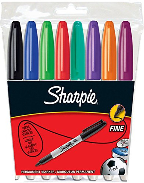 Sharpie S0814660 Черный, Синий, Зеленый, Пурпурный, Красный, Фиолетовый, Желтый 8шт перманентная маркер