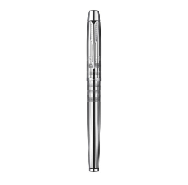 Parker IM Premium Shiny Chrome Metal Chiselled Stick pen Schwarz 1Stück(e)