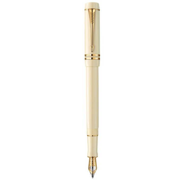 Parker Duofold White Ivorine Cartridge filling system Gold,Ivory 1pc(s) fountain pen