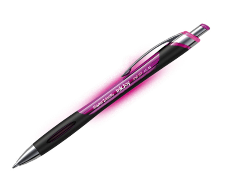 Papermate InkJoy 550 RT Clip-on retractable ballpoint pen Средний Маджента 12шт