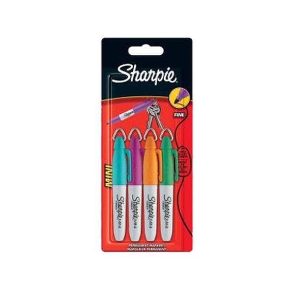 Sharpie S0811260 Зеленый, Бирюзовый, Фиолетовый, Желтый 4шт перманентная маркер