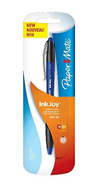 Papermate Inkjoy 500 RT Clip-on retractable ballpoint pen Medium Blau 1Stück(e)