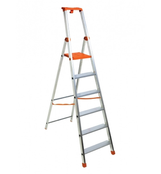FACAL Piu Su Stufenleiter 6Schritte Aluminium,Orange