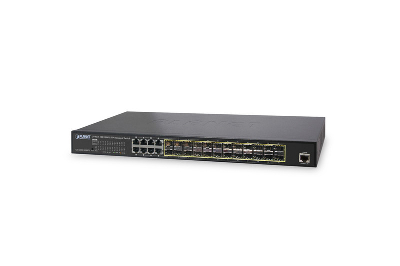 ASSMANN Electronic GS-5220-16S8CR Управляемый Gigabit Ethernet (10/100/1000) Черный сетевой коммутатор