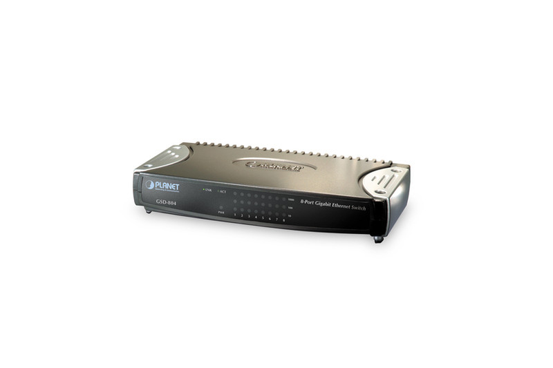 ASSMANN Electronic GSD-804 Gigabit Ethernet (10/100/1000) Schwarz Netzwerk-Switch